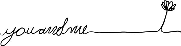 你我用连续的线涂鸦伤寒图片下载