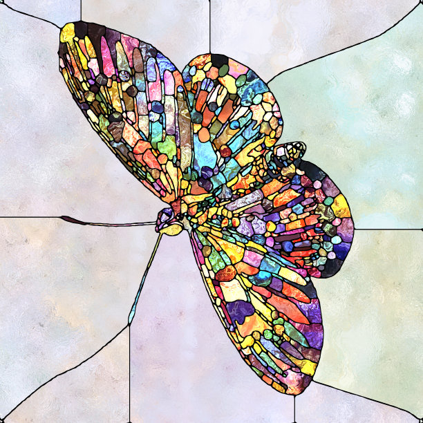 彩色玻璃的可视化图片下载