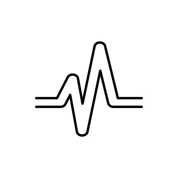 脉搏医疗图标平面矢量模板设计潮流图片下载