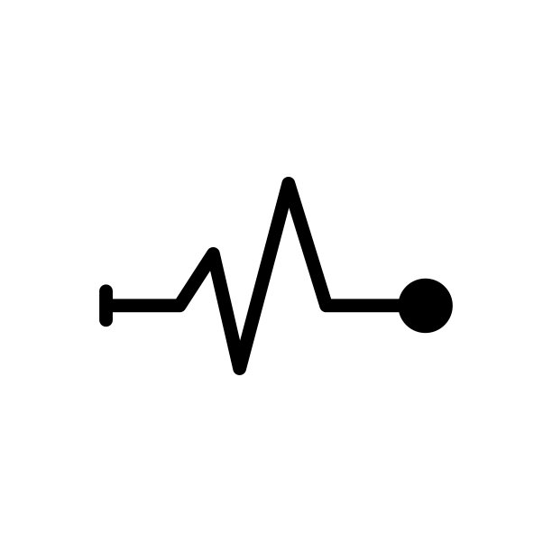 脉搏医疗图标平面矢量模板设计潮流图片下载