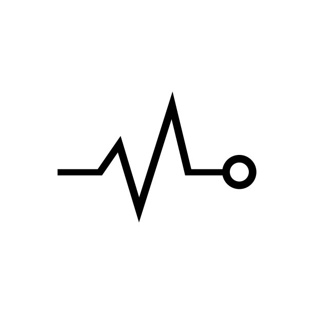 脉搏医疗图标平面矢量模板设计潮流图片下载