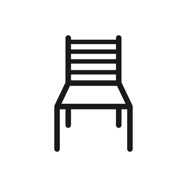 矢量扶手椅图标，椅子图标在时尚的平面风格图片下载