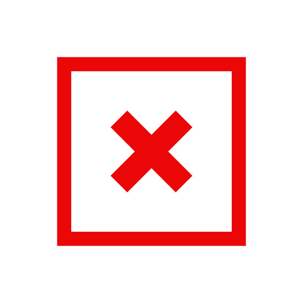 交叉矢量图标，错误或错误的图标矢量插图图片下载