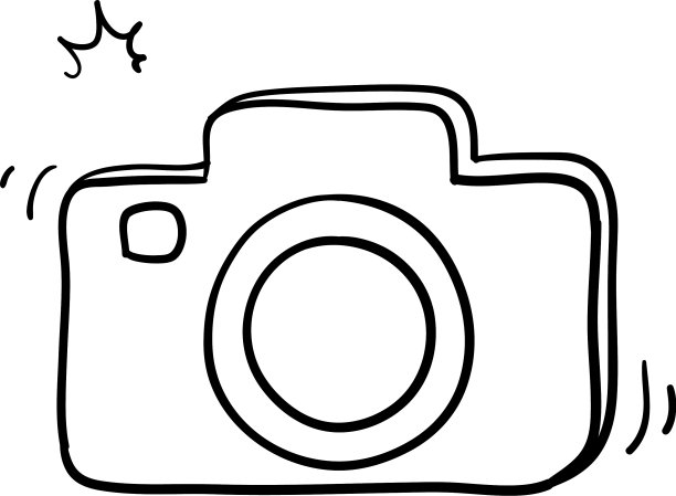 照片相机图标与手绘涂鸦风格图片下载