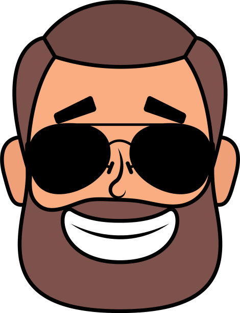 留着胡子戴着墨镜的年轻人图片下载