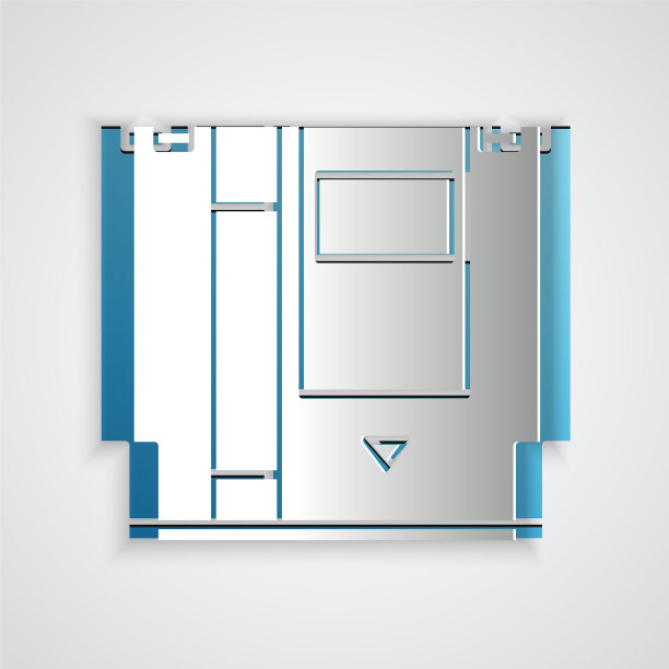 剪纸墨盒的复古游戏控制台图标图片下载