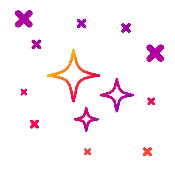 颜色线落星图标孤立在白色图片下载