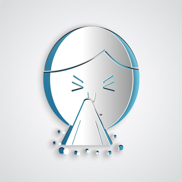 剪纸男子拿着手帕或餐巾图片下载