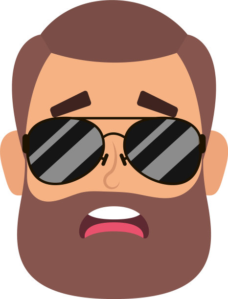 留着胡子戴着墨镜的年轻人图片下载