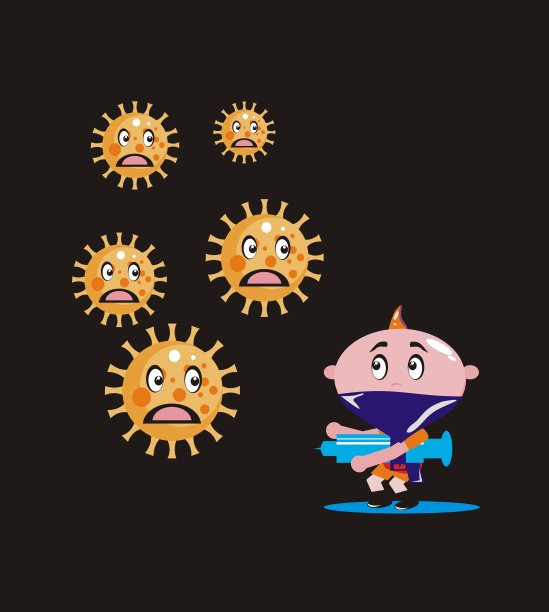 男孩攻击冠状病毒19图片下载