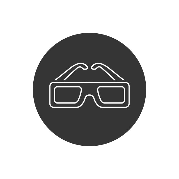 增强现实和虚拟现实- 3D眼镜线图标。向量图片下载