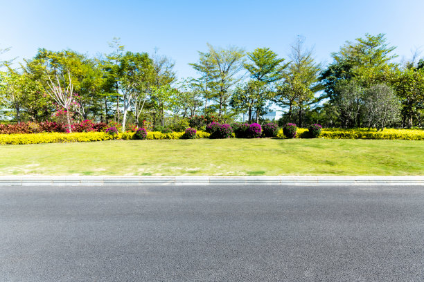 柏油路和路边风光图片下载