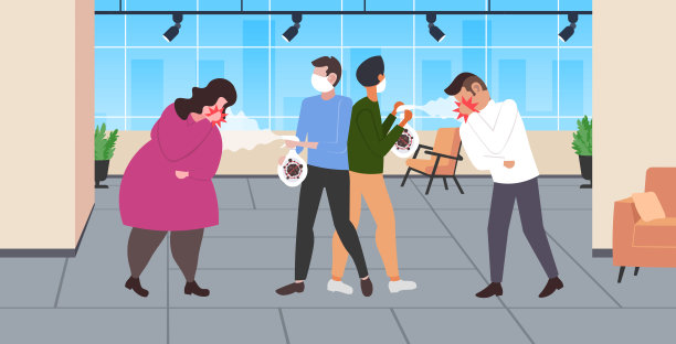 人们使用抗菌喷雾剂防止COVID-19病毒细胞传播消毒图片下载