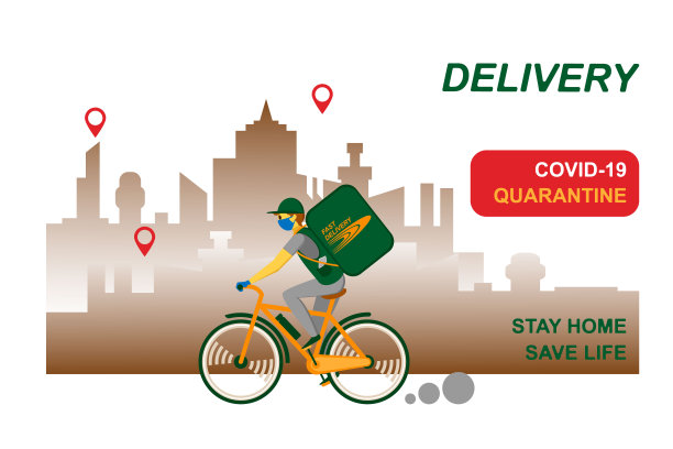 网上送货服务。图片下载