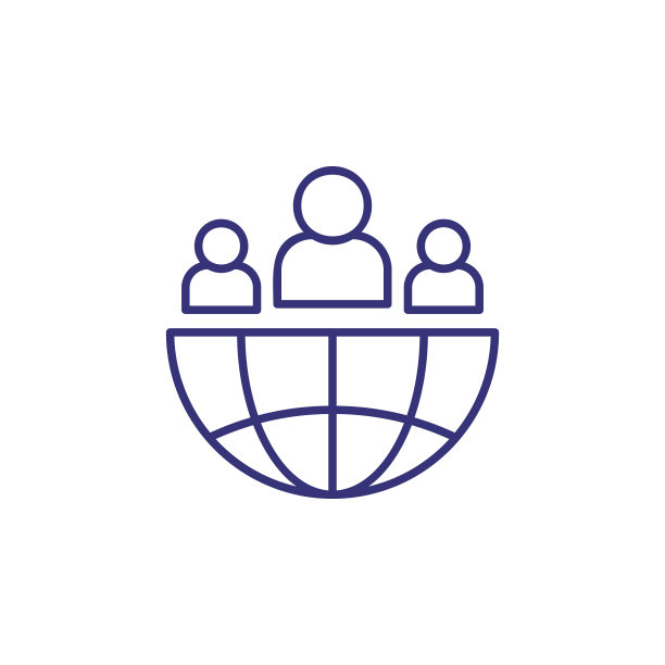 国际社区线图标图片下载