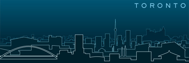 多伦多多线、天际线和地标图片下载