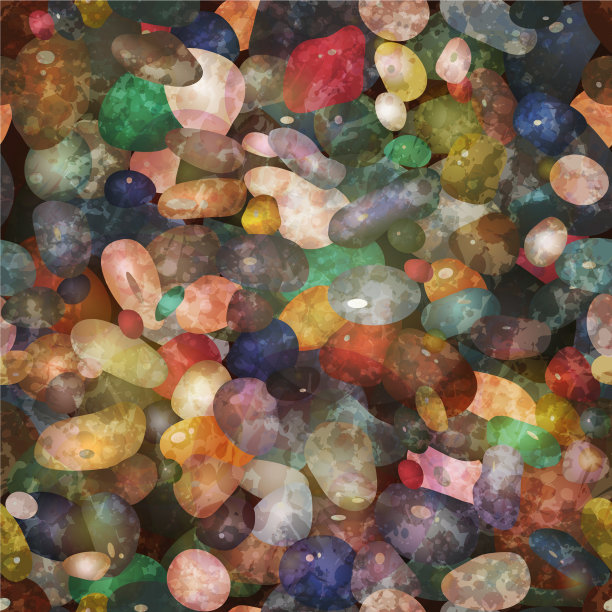 无缝花纹鹅卵石EPS10图片下载