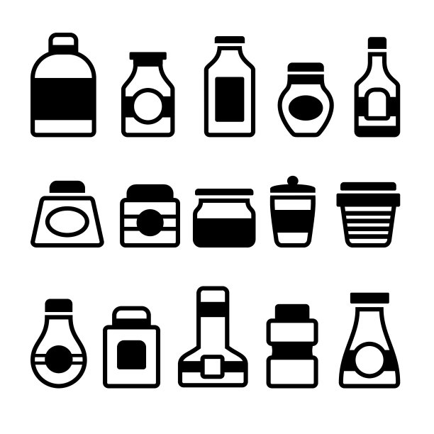 Jar图标设置黑色剪影的白色背景图片下载