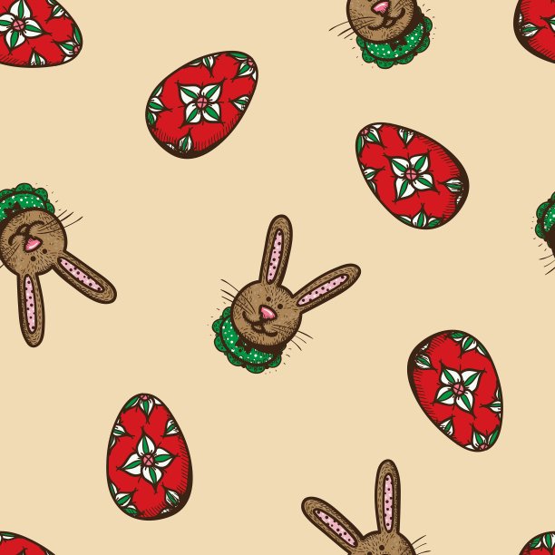 无缝的复活节模式图片下载