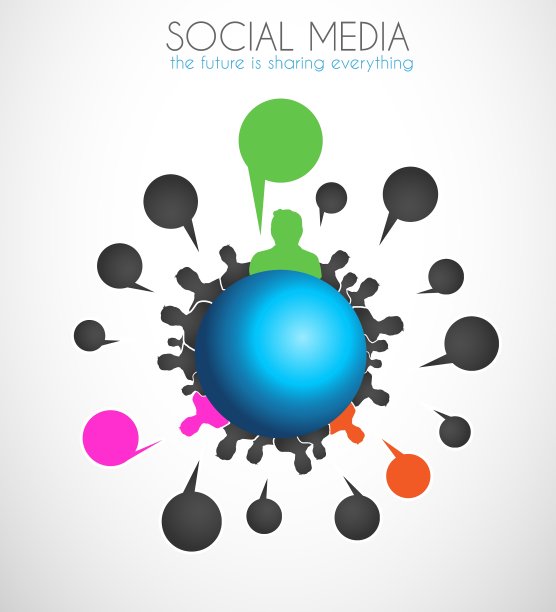 全球传播和社交媒体概念图片下载