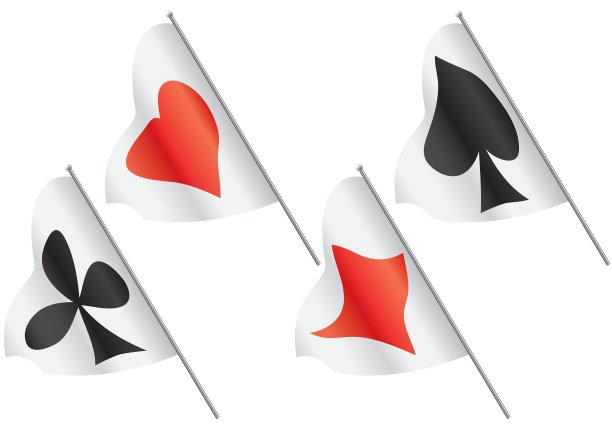 旗帜上的卡片符号图片下载
