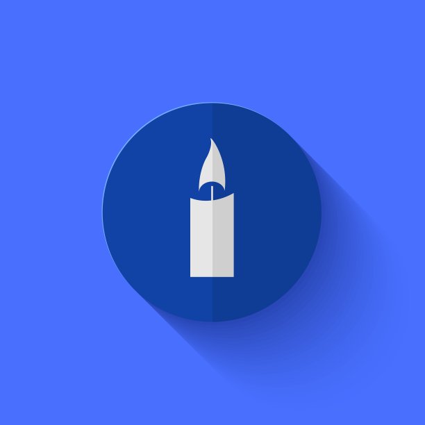 现代扁平的蓝色圆圈图标图片下载