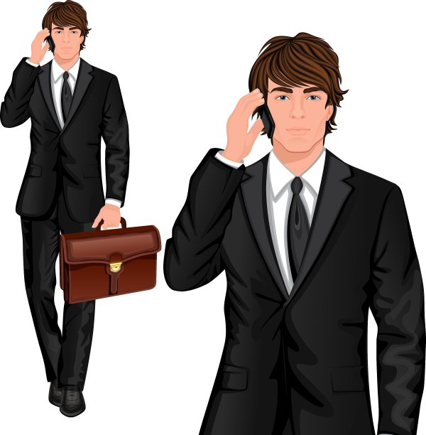 年轻的商人站图片下载