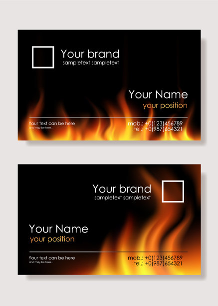 火的名片图片下载