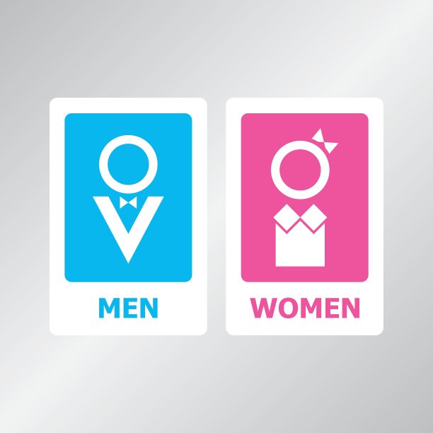 厕所标志颜色图片下载