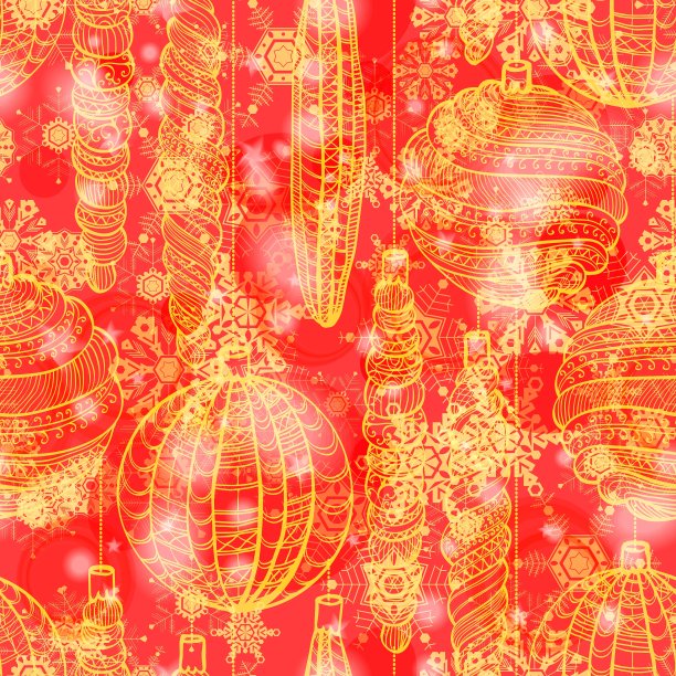 垃圾红色冬季无缝模式图片下载