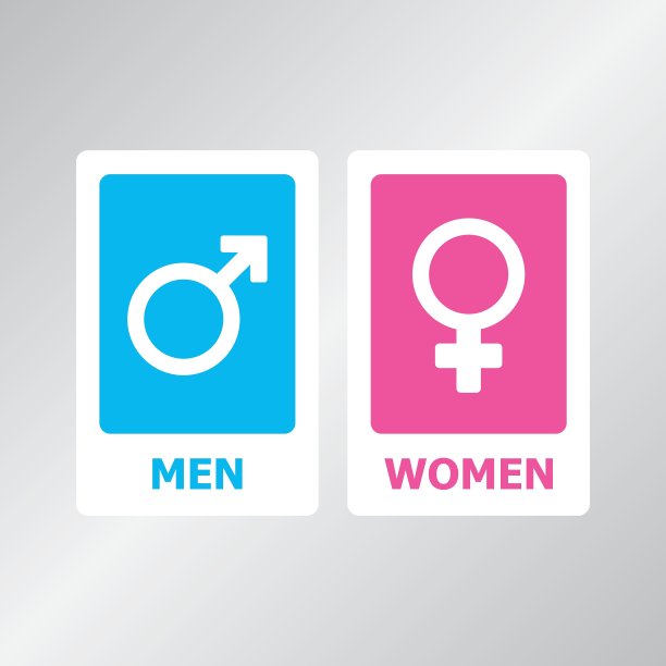 厕所标志颜色图片下载