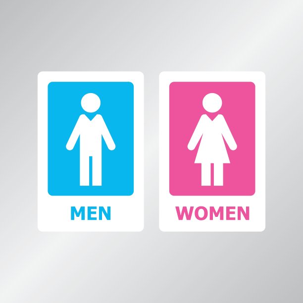 厕所标志颜色图片下载