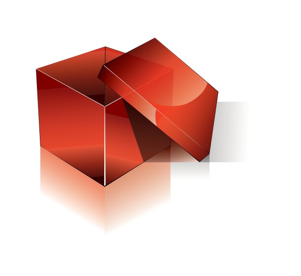 3d打开红色航运箱图片下载