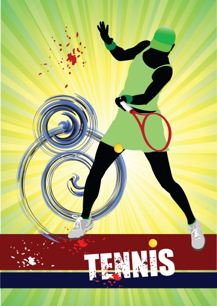 女子网球的海报图片下载