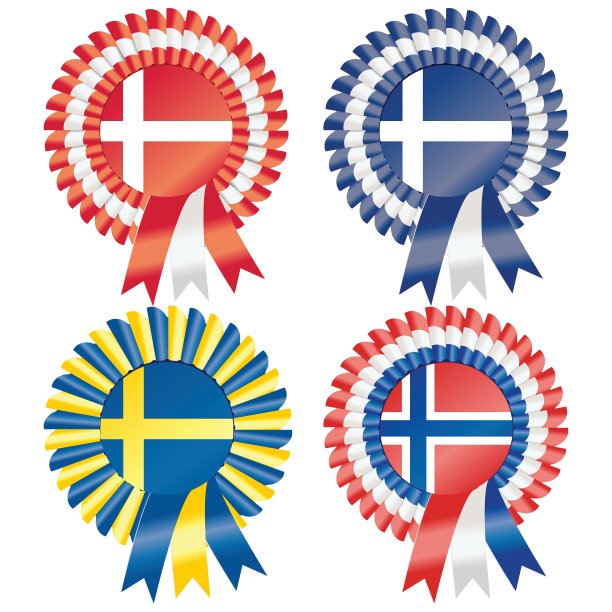 玫瑰形图案代表北欧国家图片下载