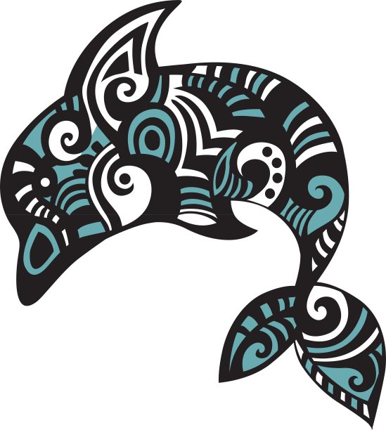 海豚的艺术图片下载