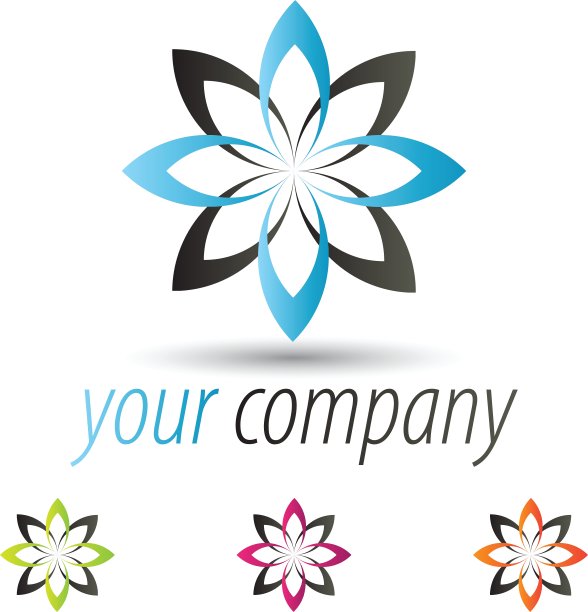 星花标志套装图片下载