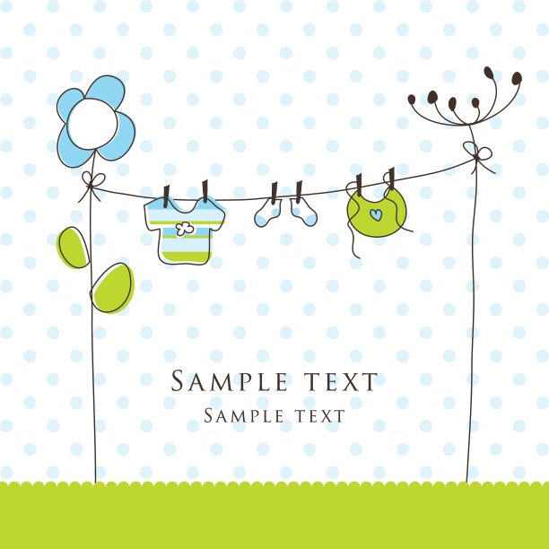 婴儿降生通知卡图片下载