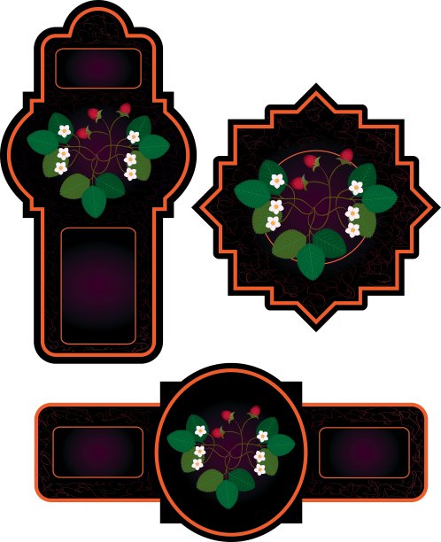 草莓标签图片下载