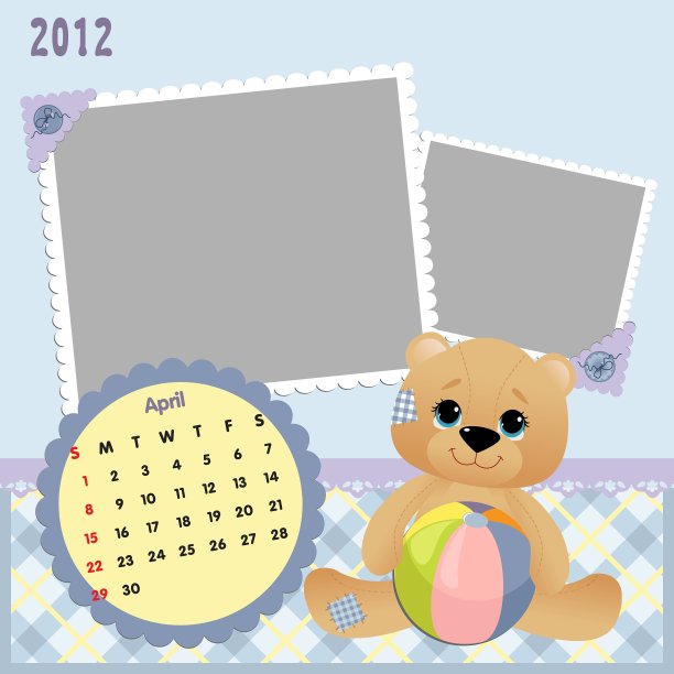 2012年婴儿月历图片下载