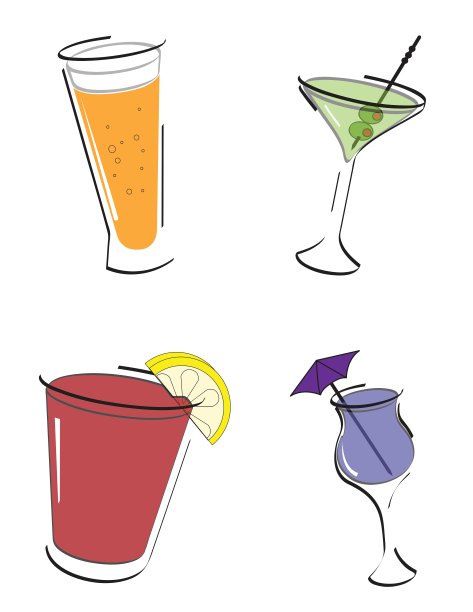 有一套饮料图标图片下载