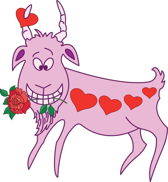 情人节山羊图片下载