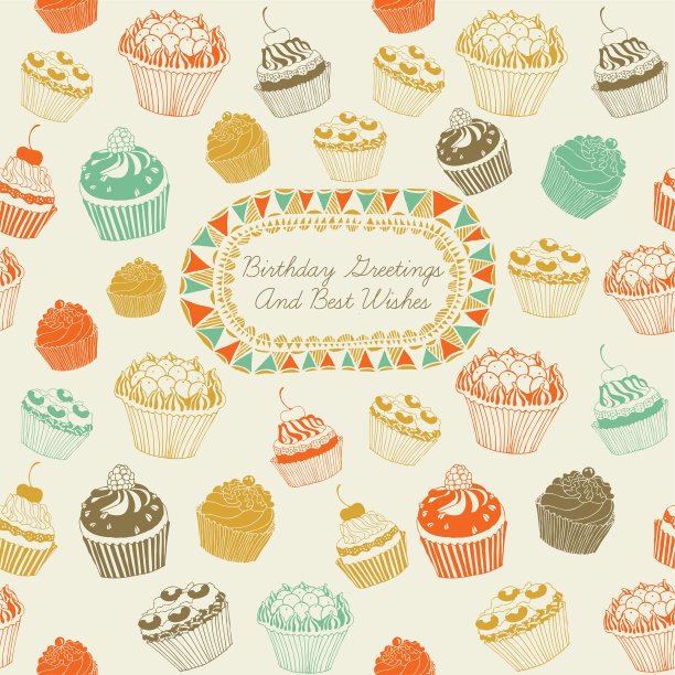 蛋糕生日贺卡图片下载