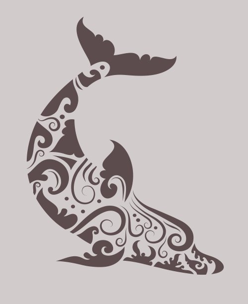 海豚点缀图片下载