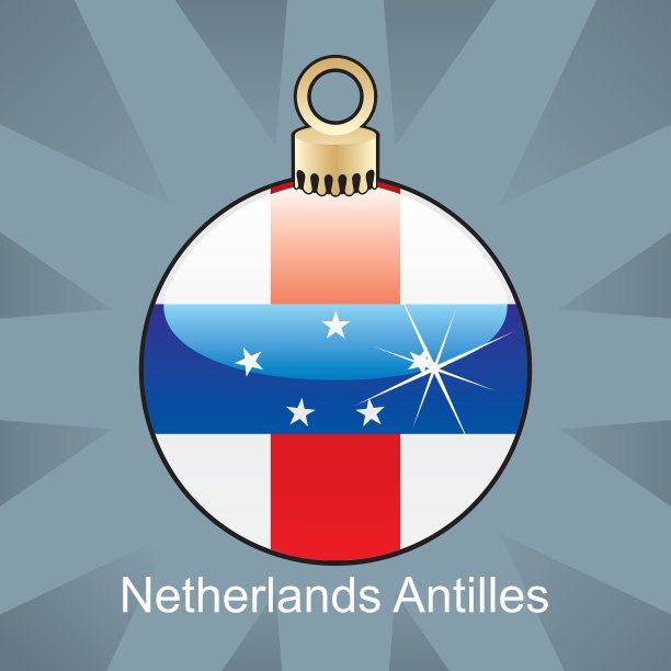 球泡上的安的列斯旗图片下载