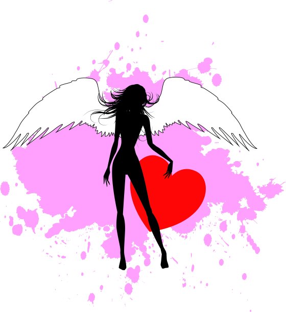 向量抽象心背景图片下载