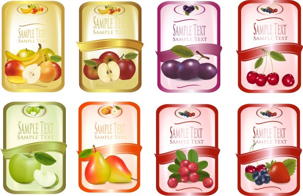一套水果标签图片下载