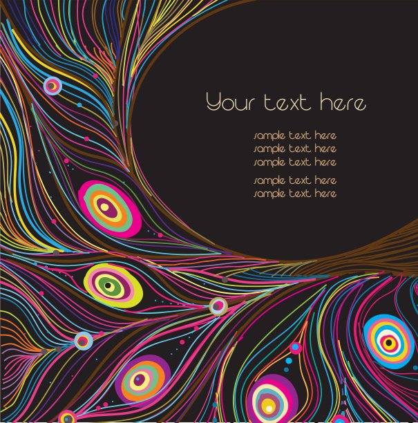 孔雀羽毛设计图片下载