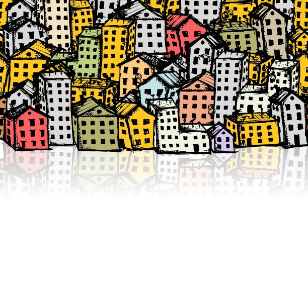 城市草图无缝背景为您的设计图片下载