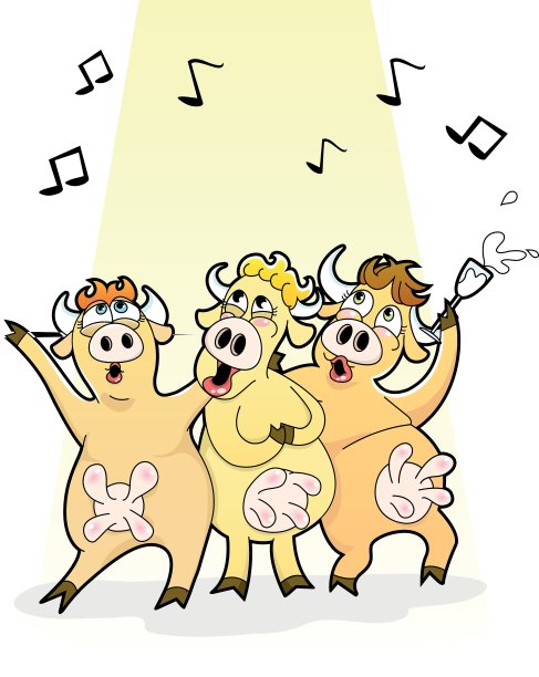 唱歌牛图片下载